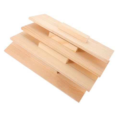 Operitacx 4 Stück Teiliges Rechteckige Holzseifenform Abdeckung Staubdichtes Deckel Ersatz für DIY Handgefertigte Seifenformen Passend für Rechteckige Seifenlaibe von Operitacx