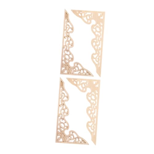 Operitacx 4 Stück Unbemalte Holzornamente Geschnitzte Eckapplikationen für Möbel Wände Schränke Vielseitig Dekorative Holzverzierung Elegantes Design für Individuelle Einrichtung Operitacx 4 Stück Unbemalte Holzornamente Geschnitzte Eckapplikationen für Möbel Wände Schränke Vielseitig Dekorative Holzverzierung Elegantes Design für Individuelle Einrichtung von Operitacx