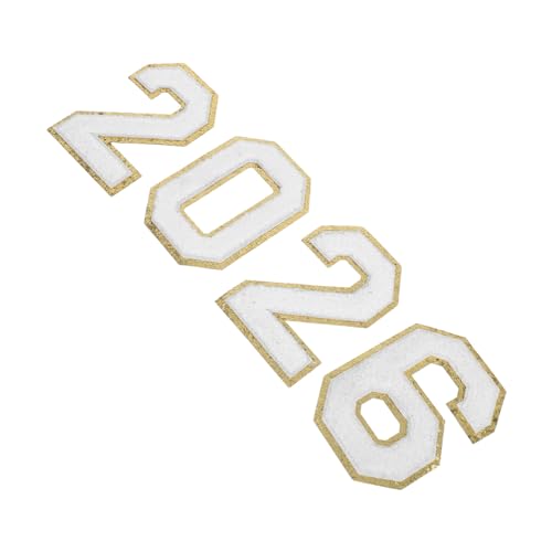 Operitacx 4 Stück Weiße Chenille Zahlen Aufnäher mit Elegantem Goldrand Bestickte Polyester Bügelpatches für DIY Schuluniformen Kleidung Hüte Rucksäcke Einfach Anzubringen Modisches Operitacx 4 Stück Weiße Chenille Zahlen Aufnäher mit Elegantem Goldrand Bestickte Polyester Bügelpatches für DIY Schuluniformen Kleidung Hüte Rucksäcke Einfach Anzubringen Modisches von Operitacx