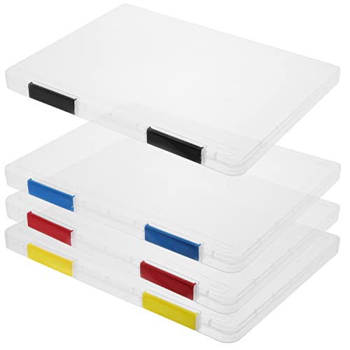 Operitacx 4 Stücke Box Klar Organiser Box Aufbewahrungsbox Datei Box Bill A4 Kunststoff von Operitacx
