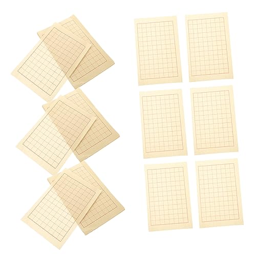 Operitacx 40 Blatt Xuan Papier Kalligraphie Übungspapier Dickes Traditionelles Reispapier mit Kariertem Retro Design Atmungsaktiv Langlebig für Pinsel Tusche Wasserfarben und Kalligraphie von Operitacx