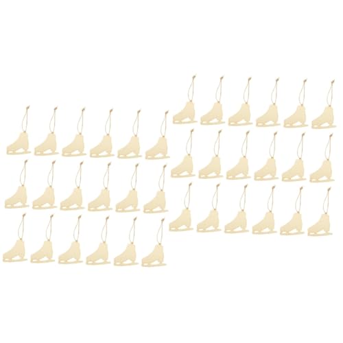 Operitacx 40 Sätze Teiliges Weihnachts Holzanhänger DIY Holzscheiben Hängedekorationen für Kreative Schneeschuh Motive Bemalbar für Christbaum Fenster Tür und von Operitacx