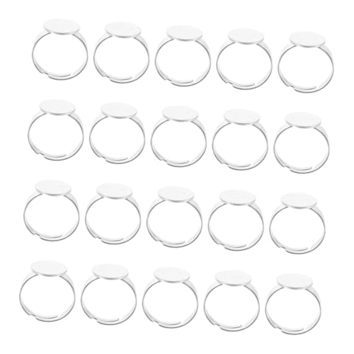 Operitacx 40 Stück Ringe Rohlinge Verstellbare Flache Runde Fingerring Basis Cabochon Lünette Tray für DIY Schmuckherstellung Damen Zubehör Operitacx 40 Stück Ringe Rohlinge Verstellbare Flache Runde Fingerring Basis Cabochon Lünette Tray für DIY Schmuckherstellung Damen Zubehör von Operitacx