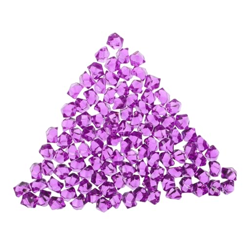 Operitacx 400 Stück Acryl Würfelperlen Facettiert Farbige Spacer für DIY Schmuckherstellung Leichte Kunststoffperlen für Armbänder Halsketten Bastelprojekte und Haaraccessoires Tiefviolett von Operitacx