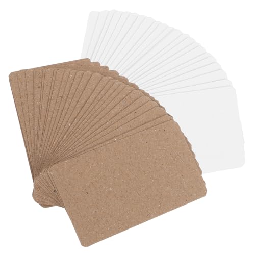 Operitacx 400 Stück Blanko Kraftpapier Postkarten Weiße Braune Karten Vielseitige DIY Graffiti Karten für Aquarellmalerei Notizen Einladungen für Schule Büro Zuhause von Operitacx