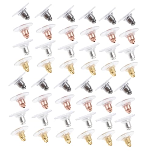 Operitacx 400 Stück Diy Ohrring Zubehör Multifunktionale Ohrstecker Verschlüsse Roségold Gold Silber und Dunkelgrau für Schmuckherstellung und Kreative Projekte Hohe Flexibilität und Operitacx 400 Stück Diy Ohrring Zubehör Multifunktionale Ohrstecker Verschlüsse Roségold Gold Silber und Dunkelgrau für Schmuckherstellung und Kreative Projekte Hohe Flexibilität und von Operitacx