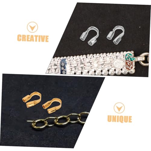 Operitacx 400 Stück U Förmige Kupfer Drahtschutzbügel Gold und Silber Robuste Schmuck Perlen Zubehör für DIY Armband und Halskettenherstellung Vielseitige Verlängerungsverschlüsse Operitacx 400 Stück U Förmige Kupfer Drahtschutzbügel Gold und Silber Robuste Schmuck Perlen Zubehör für DIY Armband und Halskettenherstellung Vielseitige Verlängerungsverschlüsse von Operitacx
