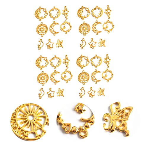 Operitacx 45 Stück Teiliges Diy Schmuck Anhänger aus Metall mit Hohlen Stern und Mondrahmen Langlebig und Robust für Epoxidharz Halsketten Armbänder und Schmuckherstellung Operitacx 45 Stück Teiliges Diy Schmuck Anhänger aus Metall mit Hohlen Stern und Mondrahmen Langlebig und Robust für Epoxidharz Halsketten Armbänder und Schmuckherstellung von Operitacx