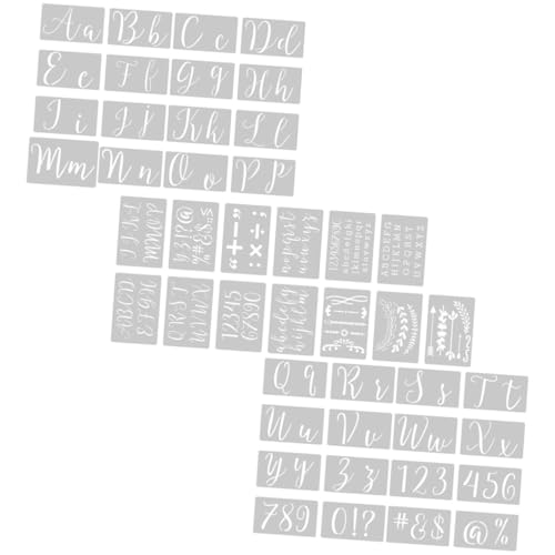 Operitacx 45 Stück Wiederverwendbare Teilige Schablonen für DIY Malerei Hohlbuchstaben Stencils Pet Kunststoff für Kreative Wandgestaltungen und Bastelprojekte Operitacx 45 Stück Wiederverwendbare Teilige Schablonen für DIY Malerei Hohlbuchstaben Stencils Pet Kunststoff für Kreative Wandgestaltungen und Bastelprojekte von Operitacx