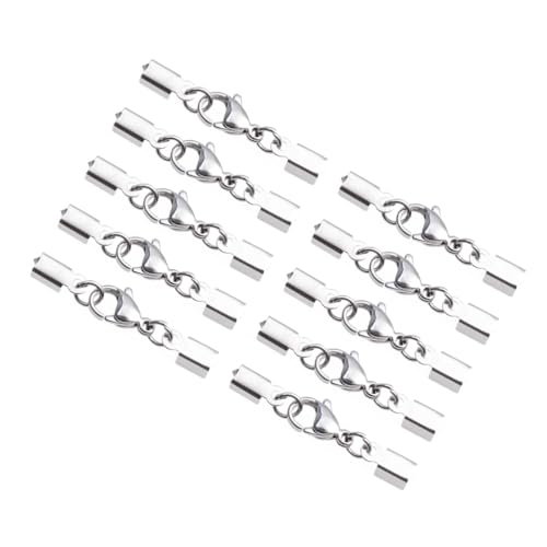 Operitacx 48 Stück Teiliges Edelstahl lobster verschluss Starke Schmuckkarabiner mit Federriegel Einfach zu Schließen Geeignet für Halsketten und Armbänder Langlebiges DIY schmuckzubehör von Operitacx