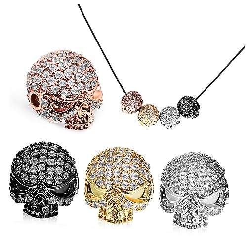 Operitacx 4Stücke Perlen Halloween Schädel Dekoration für DIY Schmuck Vielseitige Zubehörteile für Armbänder und Mehr Operitacx 4Stücke Perlen Halloween Schädel Dekoration für DIY Schmuck Vielseitige Zubehörteile für Armbänder und Mehr von Operitacx