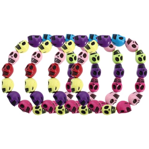 Operitacx 4Stücke Punk Stil Armbänder für Halloween Exquisites Skelett Schmuckset mit Lebendigen Farben für Partys und Besondere Anlässe Operitacx 4Stücke Punk Stil Armbänder für Halloween Exquisites Skelett Schmuckset mit Lebendigen Farben für Partys und Besondere Anlässe von Operitacx