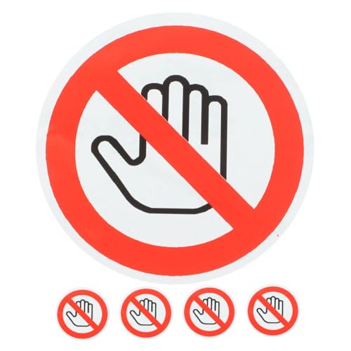 Operitacx 5 Blätter Selbstklebendes Warnschild nicht Berühren Sicherheitslabel für Baustellen Ømm Robuste Materialien Hohe Haftkraft Warnung Gefahren für Maschinen und Sicherheitsbereiche von Operitacx