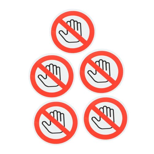 Operitacx 5 Blätter Sicherheitswarnschild Selbstklebend Warnhinweis nicht Berühren Deutlich für Gefährliche Geräte für Verschiedene Oberflächen Drinnen und Draußen von Operitacx
