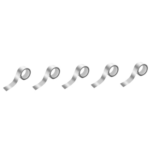 Operitacx 5 Rollen Folienband wickeln Hochtemperaturband Gewebereparaturband reflective tape hitzebeständiges klebeband Hochleistungsband aus Aluminiumfolie Trockner-Entlüftungsband Silver von Operitacx