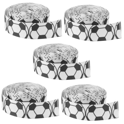 Operitacx 5 Rollen Fußball Dekorationsband Yards Hochwertiges Satinband für Diy Bastelprojekte Geschenkverpackungen und Partydekorationen Vielseitig Einsetzbar und Leicht zu Handhaben Operitacx 5 Rollen Fußball Dekorationsband Yards Hochwertiges Satinband für Diy Bastelprojekte Geschenkverpackungen und Partydekorationen Vielseitig Einsetzbar und Leicht zu Handhaben von Operitacx