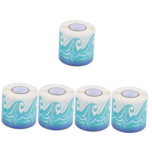 Operitacx 5 Rollen Wasserdichter Diy Border Sticker für Pinnwand Endloser Blauer Wellenrand Selbstklebend für Schule Büro Dekoration Operitacx 5 Rollen Wasserdichter Diy Border Sticker für Pinnwand Endloser Blauer Wellenrand Selbstklebend für Schule Büro Dekoration von Operitacx