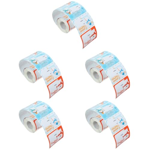 Operitacx 5 Rollen Weihnachtliche Dekorative Aufkleber Selbstklebende Etiketten für Verpackungen Bastelarbeiten und Feiern Festlichem Design für Hochzeiten und Partys Operitacx 5 Rollen Weihnachtliche Dekorative Aufkleber Selbstklebende Etiketten für Verpackungen Bastelarbeiten und Feiern Festlichem Design für Hochzeiten und Partys von Operitacx