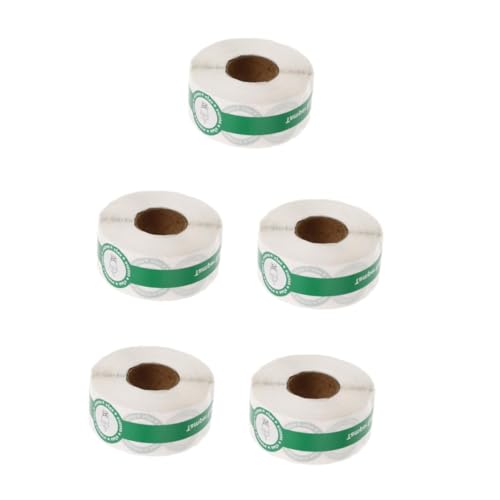 Operitacx 5 Rollen siegel aufkleber Flaschen Liner Wraps mit wegbringen Form Verpackungsetiketten für Beutel Versiegelungsetiketten Getränkeaufkleber Etiketten Aufkleber Backzubehör PVC Grün Operitacx 5 Rollen siegel aufkleber Flaschen Liner Wraps mit wegbringen Form Verpackungsetiketten für Beutel Versiegelungsetiketten Getränkeaufkleber Etiketten Aufkleber Backzubehör PVC Grün von Operitacx