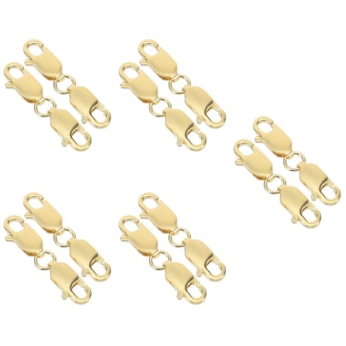 Operitacx 5 Sätze Doppelte Hummer Verschlüsse Gold Für Diy Schmuckherstellung Karabiner Verschlüsse Für Und Armbänder Schmuckzubehör Für Kreative Projekte 2 Stücke * 5 Operitacx 5 Sätze Doppelte Hummer Verschlüsse Gold Für Diy Schmuckherstellung Karabiner Verschlüsse Für Und Armbänder Schmuckzubehör Für Kreative Projekte 2 Stücke * 5 von Operitacx