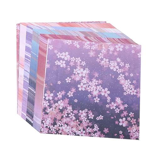 Operitacx 5 Sätze Fünf Sets Origami Papier Doppelseitiges Bastelpapier mit Bunten Designs für DIY Projekte Geeignet für Kinderhandwerk Dekoration und Kreative Bastelideen von Operitacx