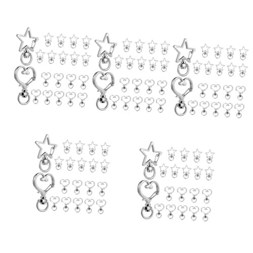 Operitacx 5 Sätze Herz Schlüsselanhänger Clips Teiliges Metall Karabinerhaken Mit Federverschluss Für Diy Schmuck Schlüsselanhänger Und Rucksack Zubehör Langlebig Und Vielseitig 20 Stück * 5 von Operitacx