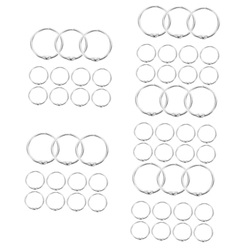Operitacx 5 Sätze Metallringe Für Lose Praktische Binderinge Für Karteikarten Notizen Und Scrapbooking Leicht Und Tragbar Einfach Zu Öffnen Sichern 20 Stück * 5 von Operitacx