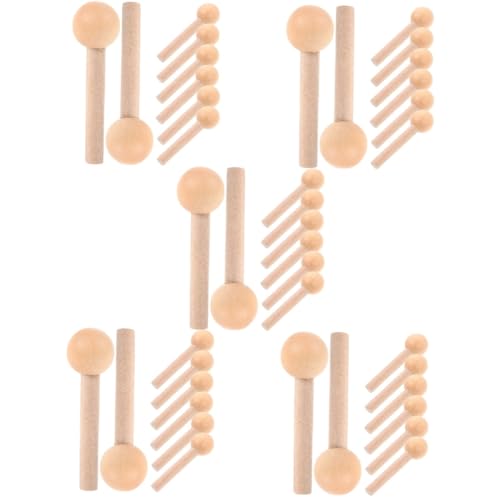 Operitacx 5 Sätze Teiliges Holz Pegboard Stäbe Holzstäbchen Für Diy Projekte Basteln Und Modellbau Langlebig Und Vielseitig Einsetzbar Für Holz Pegboard Geeignet 10 Stück * 5 von Operitacx