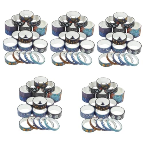 Operitacx 5 Sätze Universum-stern-taschenaufkleber Geschenkband Geschenkeband Geschenkeidee Sternpapierstreifen Scrapbook-aufkleber Dekoratives Druckband Washi Tape Für Schüler 19 Rollen * 5 von Operitacx