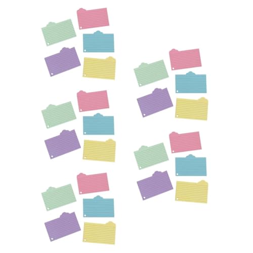 Operitacx 5 Sätze Vokabelheft Aus Notizpapier Flashcard Mit Revision Ungefüttert Farbig Wolke Ausgekleidete Notizbilder Notizblöcke, Papiere Kleine Memo -pads Lernmaterialien 125 Blätter * 5 von Operitacx