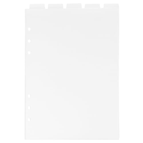 Operitacx 5 Stück A5 Ordner Trennblätter mit Registerkarten, vertikaler Ordner, Trennblätter, transparent, Planer, Einlegeseite für Notebook, Klassifizierungen, Notizblock von Operitacx