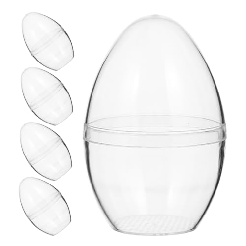 Operitacx 5 Stück Durchsichtige, Befüllbare Ostereier Aus Kunststoff, Transparente Eierform-kugeln Zum Basteln Für Osterpartys, Heimdekoration Und Frühlingsjagd-aktivitäten Operitacx 5 Stück Durchsichtige, Befüllbare Ostereier Aus Kunststoff, Transparente Eierform-kugeln Zum Basteln Für Osterpartys, Heimdekoration Und Frühlingsjagd-aktivitäten von Operitacx