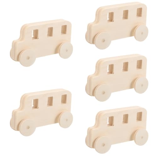 Operitacx 5 Stück Holzbus Ornament Diy Auto Unlackiert für Handwerkliches Holzspielzeug zur Verbesserung von Kreativität und Vorstellungskraft Robustes Design für Lange Nutzung Operitacx 5 Stück Holzbus Ornament Diy Auto Unlackiert für Handwerkliches Holzspielzeug zur Verbesserung von Kreativität und Vorstellungskraft Robustes Design für Lange Nutzung von Operitacx