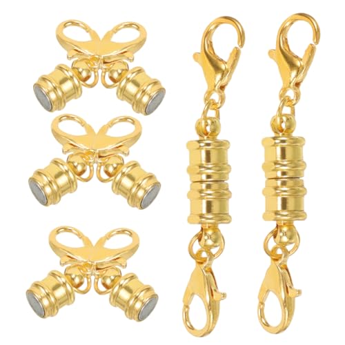 Operitacx 5 Stück Magnetschnalle Mit Kupferstreifen Schmuck Halskette Schnalle Magnetische Armbandverschlüsse Halskettenverschlüsse Aus Kupfer Schmuck Diy Zubehör Magnetverschlüsse Golden von Operitacx
