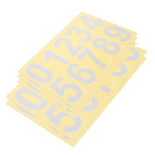 Operitacx 5 Stück Reflektierende Briefkasten Zahlen Aufkleber Teilig Selbstklebend Langlebig Für Hausnummern Außenbereich von Operitacx