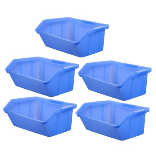 Operitacx 5 Stück Stapelbare Aufbewahrungsboxen aus Robustem Abs Kunststoff Praktische Sortierboxen für Schrauben Kleinteile Werkzeugzubehör als Garage Storage System von Operitacx