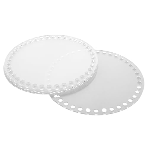 Operitacx 5 Stück Teiliges Acryl Boden Rund Transparente Stabile Basis für DIY Häkel und Flecht Taschen Vielseitige Klare Acrylplatte als Korbboden für Handwerksprojekte von Operitacx