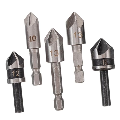 Operitacx 5 Stück Teiliges Kegelsenker Bohrer Set Präzisionsbohrer für Holz und Metallbearbeitung für Tischlerei und Möbelbau Einfache Handhabung für Profis und Hobbyisten von Operitacx