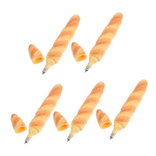 Operitacx 5 Stück Teiliges Lustiger Baguette Kugelschreiber mit Schwarzer Realistisch Geformte Brot Stifte für Büro Schule und Kreative Schreibtischdekoration Operitacx 5 Stück Teiliges Lustiger Baguette Kugelschreiber mit Schwarzer Realistisch Geformte Brot Stifte für Büro Schule und Kreative Schreibtischdekoration von Operitacx