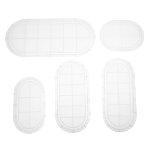 Operitacx 5 Stück Teiliges Ovales Silikon Tray Mould für Schmuckherstellung Epoxidharz Gießform für Ringe und Praktische Diy Bastelwerkzeuge mit Eleganten Kanten Operitacx 5 Stück Teiliges Ovales Silikon Tray Mould für Schmuckherstellung Epoxidharz Gießform für Ringe und Praktische Diy Bastelwerkzeuge mit Eleganten Kanten von Operitacx