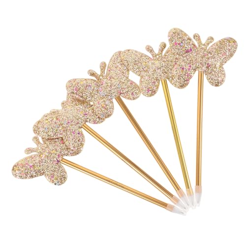 Operitacx 5 Stück Teiliges Schmetterlings-kugelschreiber Ergonomisch Geformt Sanfter Tintenfluss für Schule Büro Partygeschenke für Mädchen und Erwachsene Goldenes Design Operitacx 5 Stück Teiliges Schmetterlings-kugelschreiber Ergonomisch Geformt Sanfter Tintenfluss für Schule Büro Partygeschenke für Mädchen und Erwachsene Goldenes Design von Operitacx