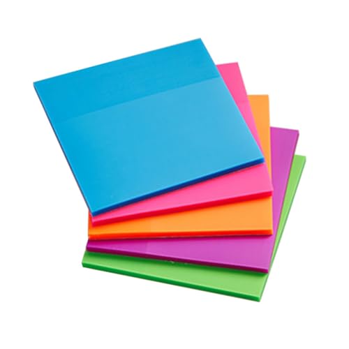 Operitacx 5 Stück Teiliges Selbstklebender Bunter Haftnotizen Memo Notes aus Transparentem Pet Praktische Klebezettel in Farben für Büro Schule und Organisation Operitacx 5 Stück Teiliges Selbstklebender Bunter Haftnotizen Memo Notes aus Transparentem Pet Praktische Klebezettel in Farben für Büro Schule und Organisation von Operitacx