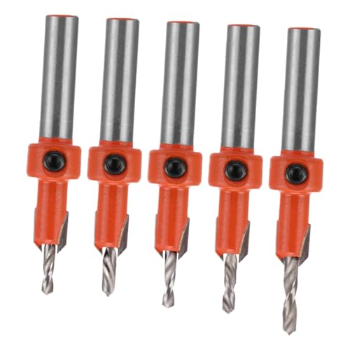 Operitacx 5 Stück Teiliges Senkbohrer Set für Holz Präzise Holzbohrer mit Selbstschneidender Funktion für Möbelbau und Holzhandwerk Langlebige Metalllegierung Schneidendurchmesser von Operitacx