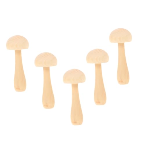 Operitacx 5 Stück Teiliges Unbemalte Holzpilze für Diy Mikrolandschaften Kreative Dekoration für Garten Zuhause und Bastelprojekte Große Naturbelassene Pilzornamente Operitacx 5 Stück Teiliges Unbemalte Holzpilze für Diy Mikrolandschaften Kreative Dekoration für Garten Zuhause und Bastelprojekte Große Naturbelassene Pilzornamente von Operitacx