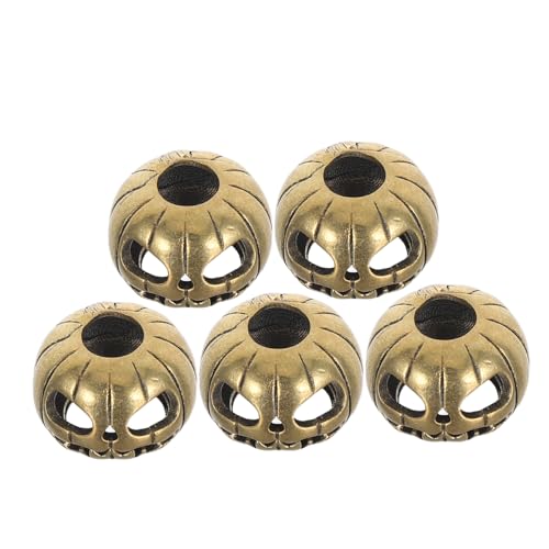 Operitacx 5 Stück Teiliges Vintage Messing Halloween Kürbis Anhänger Retro Handgefertigte Kürbis Totenkopf Perlen für DIY Schmuck Schlüsselanhänger Armbänder Kreative Bastelaccessoires von Operitacx