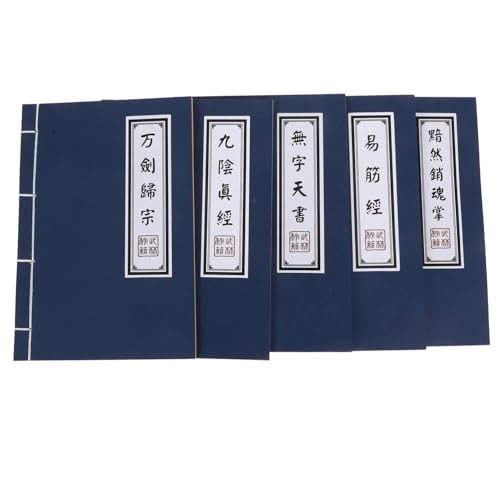 Operitacx 5 Stück Vintage Chinesische Notizbücher mit Leerem Retro Wuxia Stil Journal Leichte Handliche Blanko Hefte für Alltag Schule Büro Humorvolle Kung-fu Cover Designs für Notizen und Operitacx 5 Stück Vintage Chinesische Notizbücher mit Leerem Retro Wuxia Stil Journal Leichte Handliche Blanko Hefte für Alltag Schule Büro Humorvolle Kung-fu Cover Designs für Notizen und von Operitacx