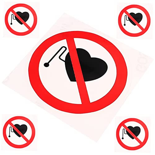 Operitacx 5 Stück Warnschilder Aufkleber Wasserfest Selbstklebend Durchmesser für und Defibrillatoren Leicht Anzubringen Langlebig und Erkennbar von Operitacx