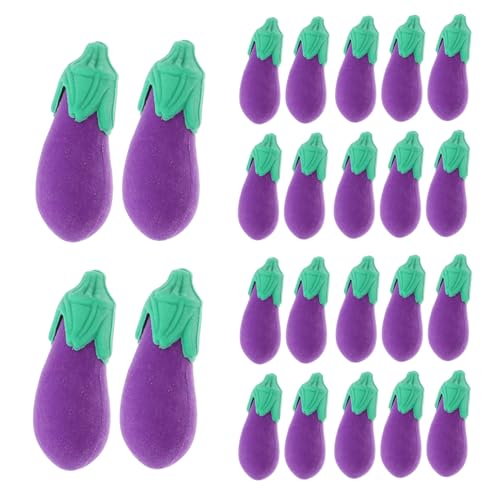 Operitacx 50 Stück 3d -auberginengummi Radiergummis Cartoon -radiergummi Partygeschenke Für Den Schulanfang Radiergummi Radiergummis Für Lebensmittel Süße Mini-radierer Violett Tpr von Operitacx