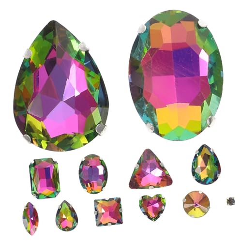 Operitacx 50 Stück Bunte Glas Krallen Strasssteine zum Aufnähen Dekorative DIY Bekleidungssteine Langlebige Handgenähte Glitzersteine für Trachten und Bastelprojekte Operitacx 50 Stück Bunte Glas Krallen Strasssteine zum Aufnähen Dekorative DIY Bekleidungssteine Langlebige Handgenähte Glitzersteine für Trachten und Bastelprojekte von Operitacx