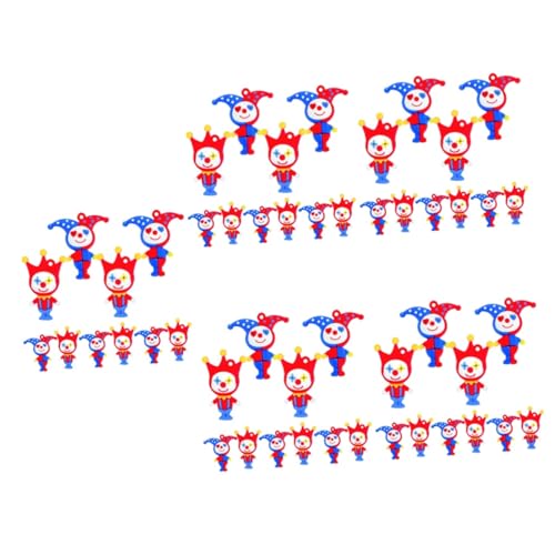Operitacx 50 Stück Clown-Zubehör Schlüsselbund Auto-Gadgets Auto Zubehör Hängeanhänger für Rucksack Clown-Anhänger künstlich Schlüsselanhänger Dekorationen schmücken Ornament PVC von Operitacx